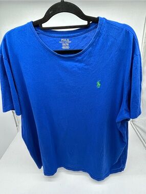Polo by Ralph Lauren Blue Crewneck T-Shirt with Green Pony 2XL